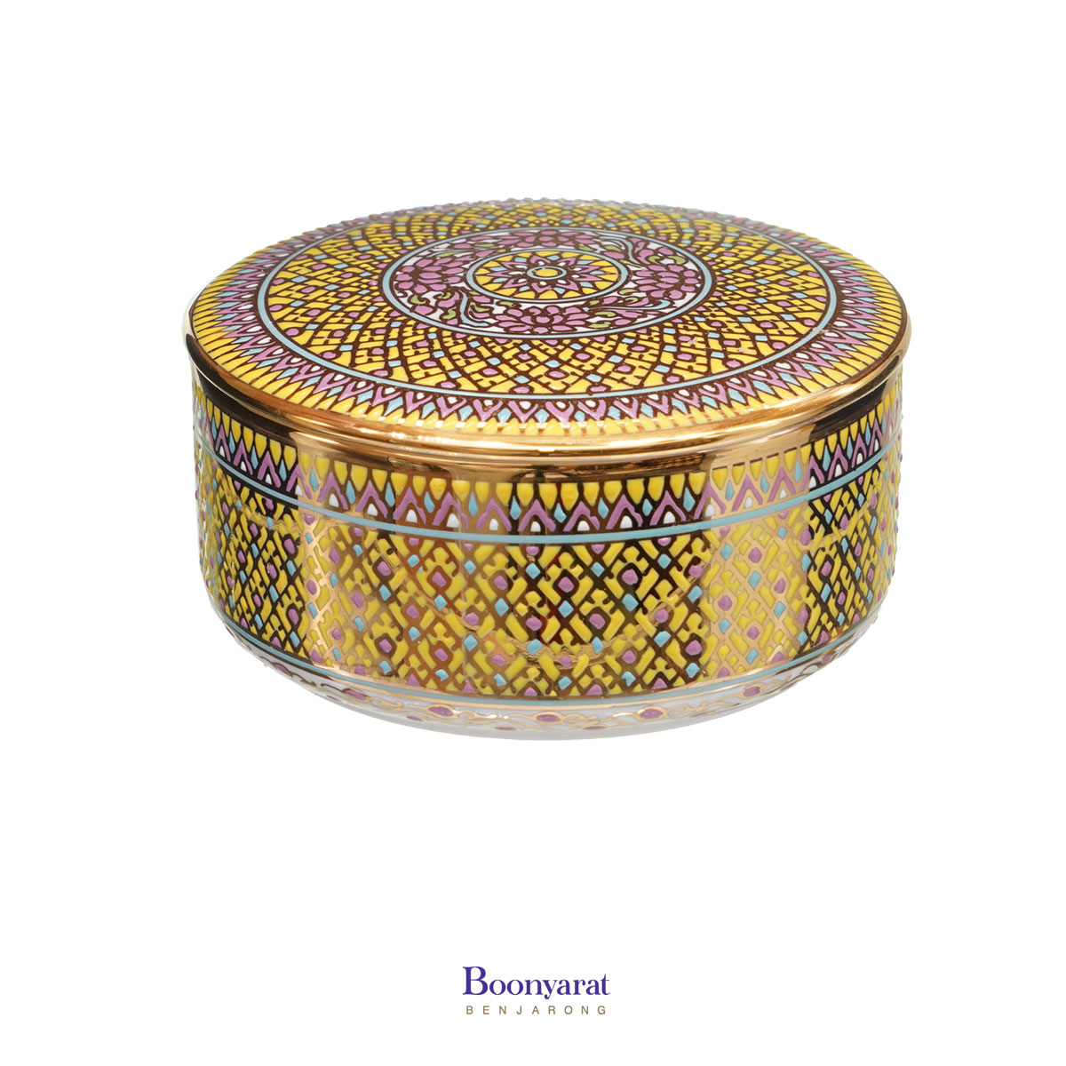 circle jewelry box  benjarong