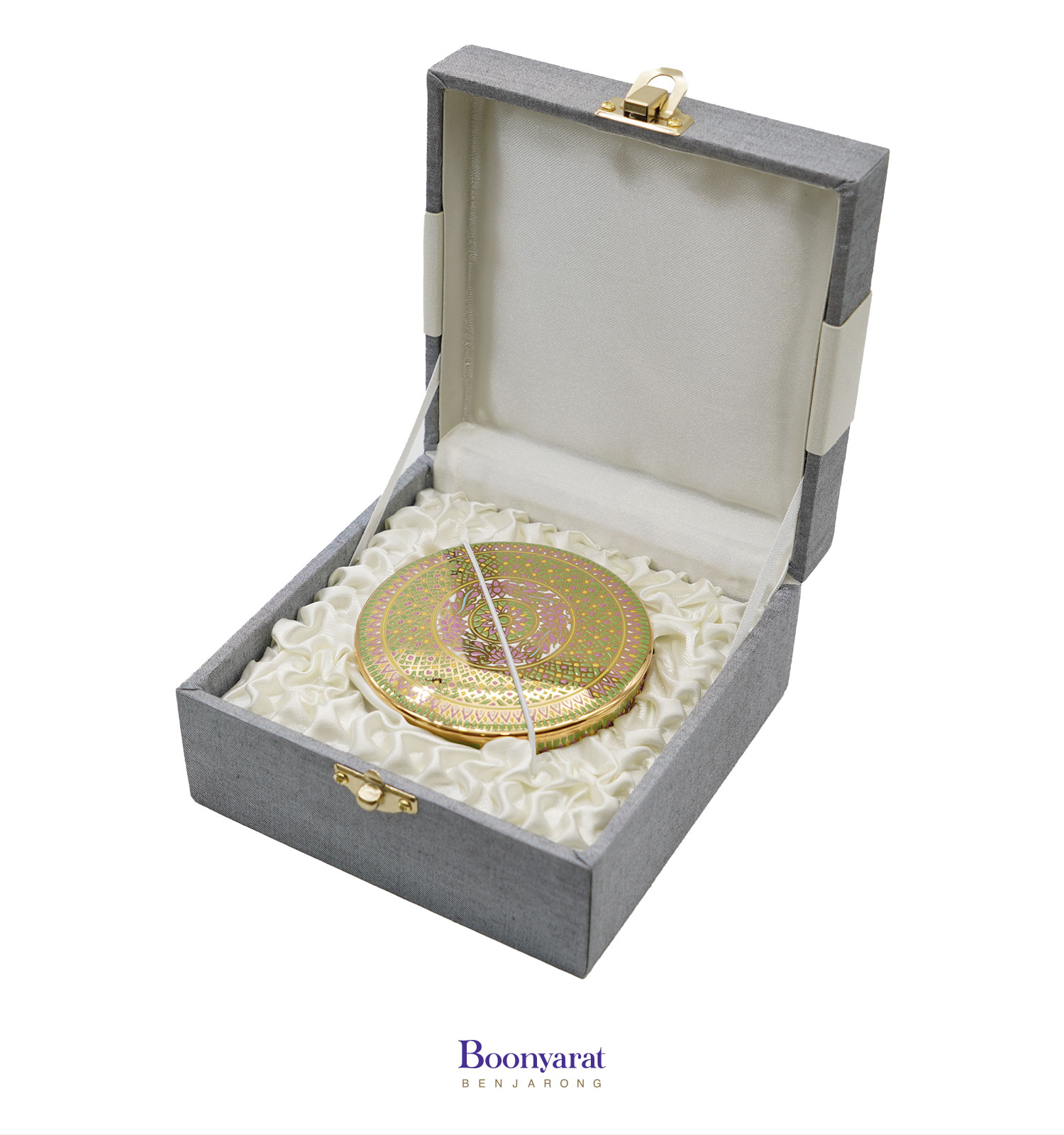 circle jewelry box  benjarong