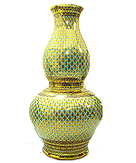 24 Inch Vase PhumDokBua pattern glazy skin