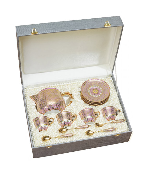 Teaset with Quadruple express cup and tea spoon