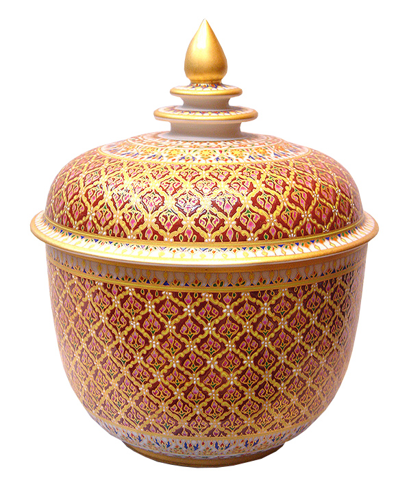 6 Inches in Thai bowl Phum-Khod pattern matt skin.