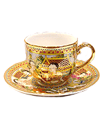 แก้วกาแฟเบญจรงค์หูหวาย ลายประเพณีสงกรานต์ แก้วกาแฟเบญจรงค์หูหวาย ลายประเพณีสงกรานต์
