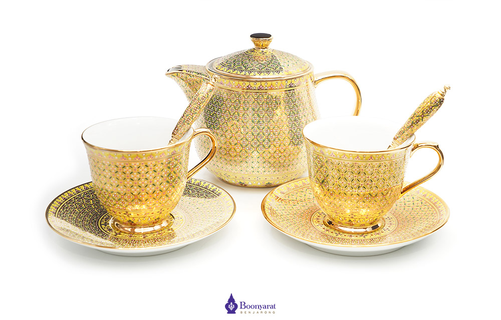 Benjarong teaset thai souvenir