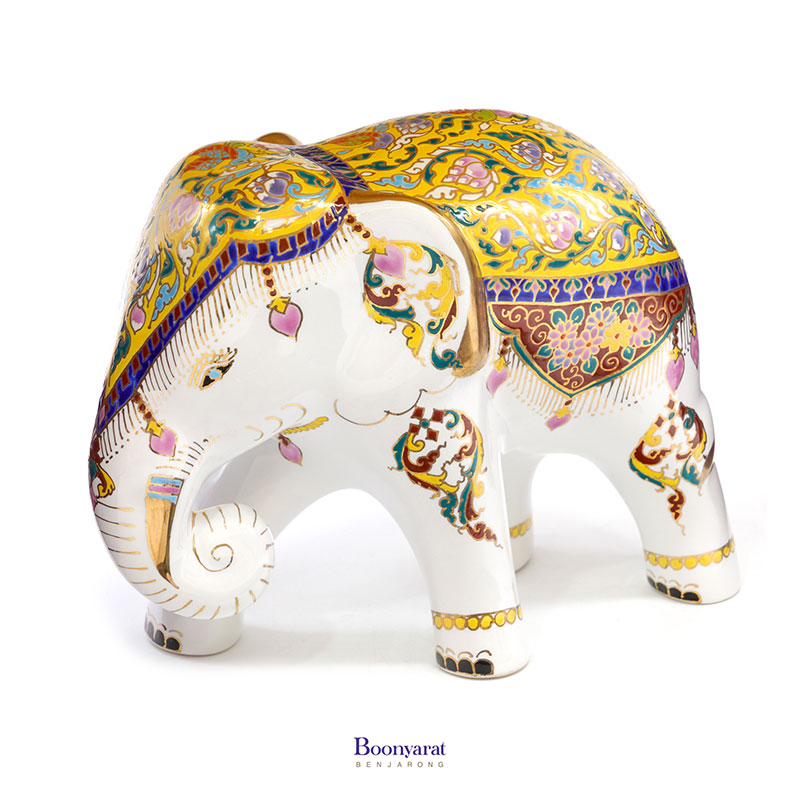 Thai elephant benjarong handcraft souvenir