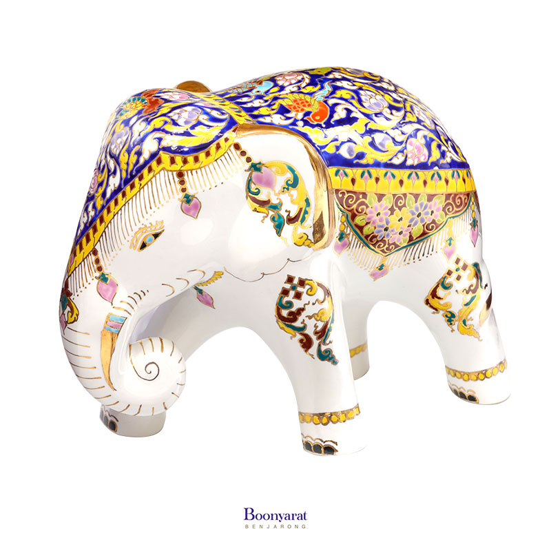 Benjarong Elephant souvenir Handicraft