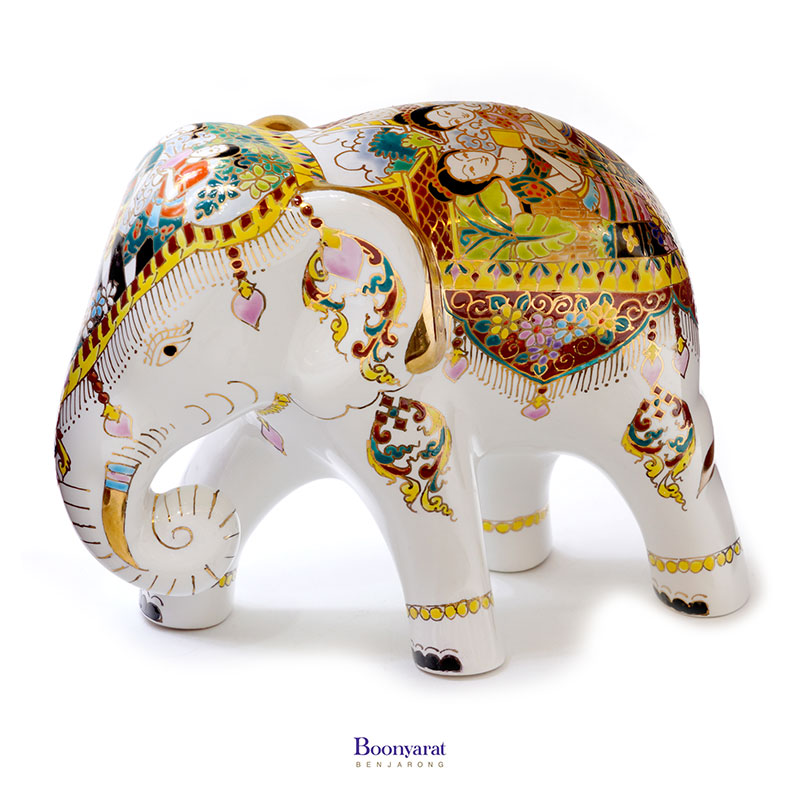 Thai elephant benjarong handcraft souvenir