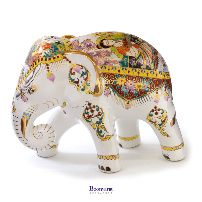 Benjarong Elephant souvenir Handicraft