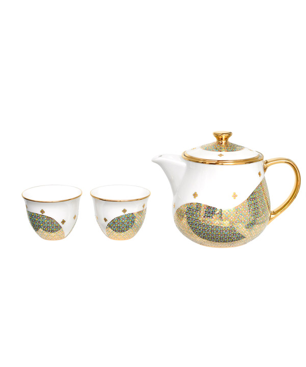 Benjarong Teaset with 2 tea cup