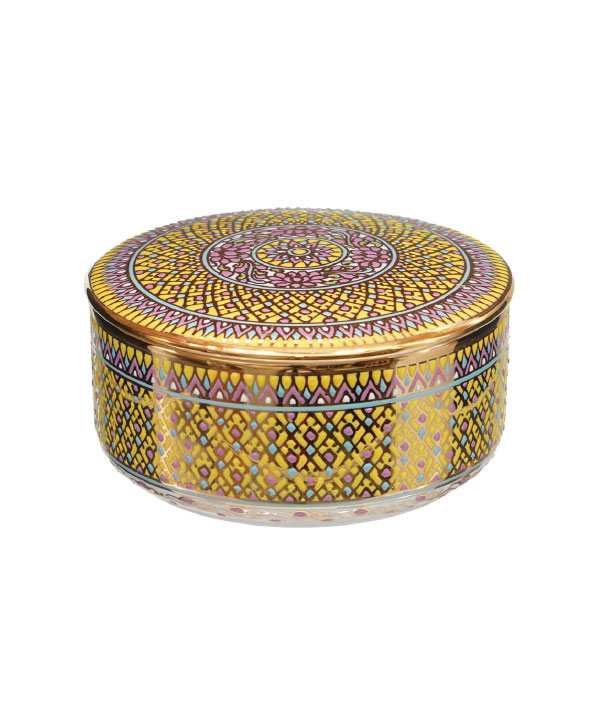 Ceramic jewelry box circle shape size 3 inch