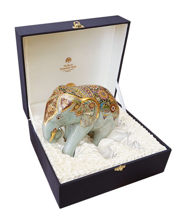 Sindhorn Kempinski benjarong souvenir gifts Celadon elephant
