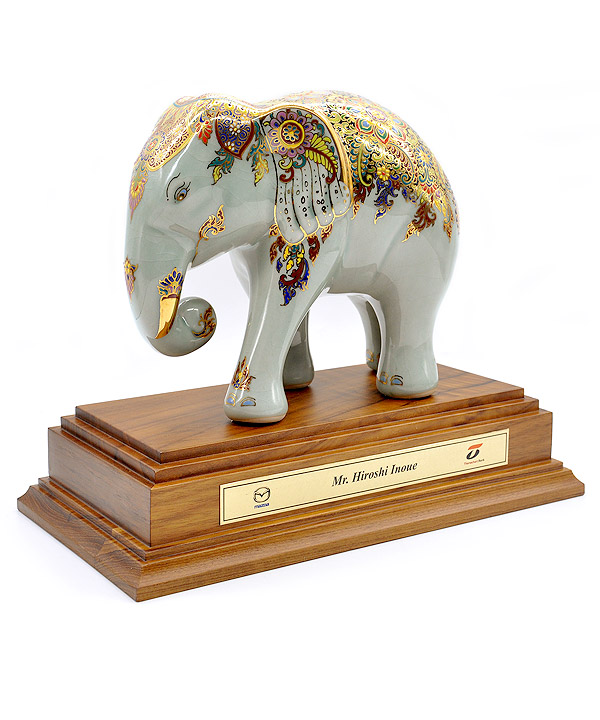 Ceradon elephant souvenir from Thanachart Bank to Mazda