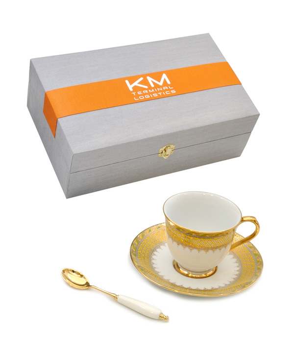 แก้วกาแฟ พร้อมช้อนกาแฟ งาน KTM Kerry terminal - Click Image to Close