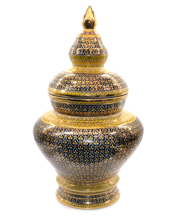 Nam-Ton jar Phum-Ta pattern shiny skin 18 inch height