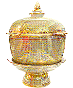 Benjarong jar with lid size 14 inch Phum-Kaw-Bin pattern