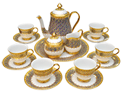 Set Coffee 6 cup Key Yark pattern