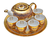 งาน ชุดกาน้ำชาทองเบญ พิมพ์โลโก้ 6085