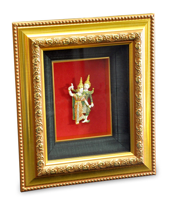 Frame with thai dancing size 23.5 x 27.5 cm