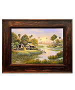 Oil Painting Countryside No.1 size 29 x 16 inch