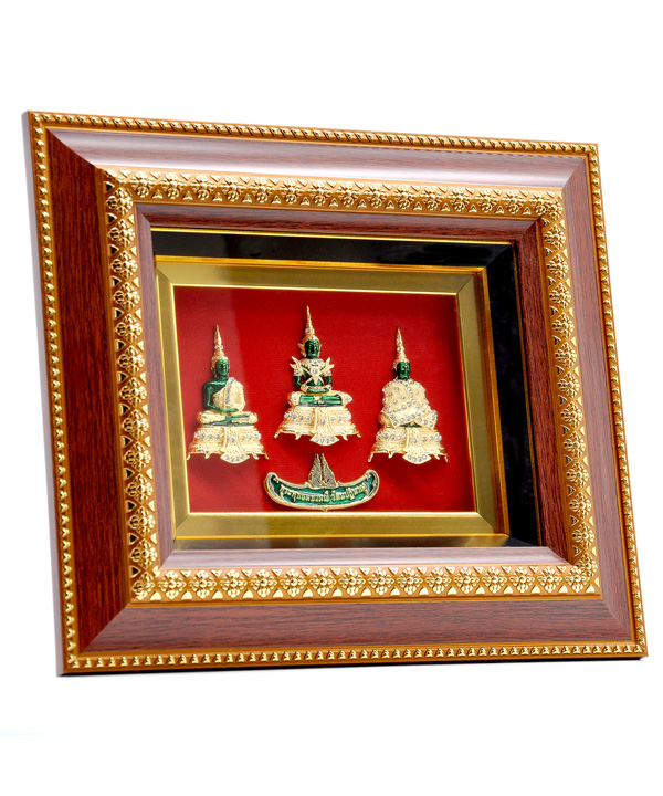 FRME WITH 3 SEASON EMERALD BUDDHA Medium size