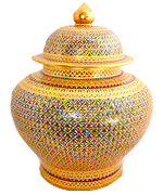 15 Inch Fat Ginger jar, Key-Yark pattern