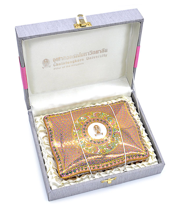 Square trinket box orderd by Chula University