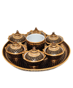 Buddha rice mini set, Pi-Kul pattern on navyblue color