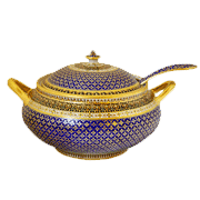 Rice pot benjarong Pi-Kul-Thong pattern matte skin